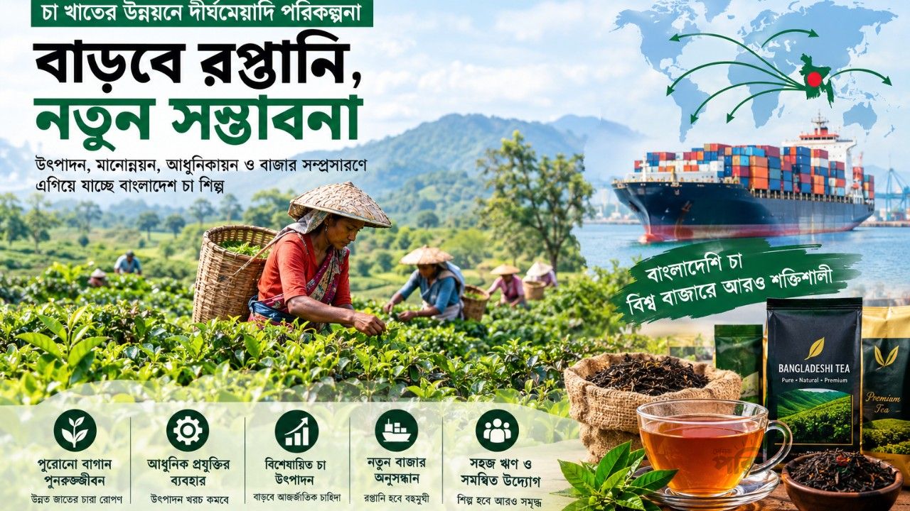 চা খাতে দীর্ঘমেয়াদি সংস্কার পরিকল্পনা, রপ্তানি বাড়াতে বিশেষায়িত চায়ে নজর